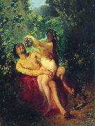 Konstantin Makovsky Satyr and Nymph oil on canvas